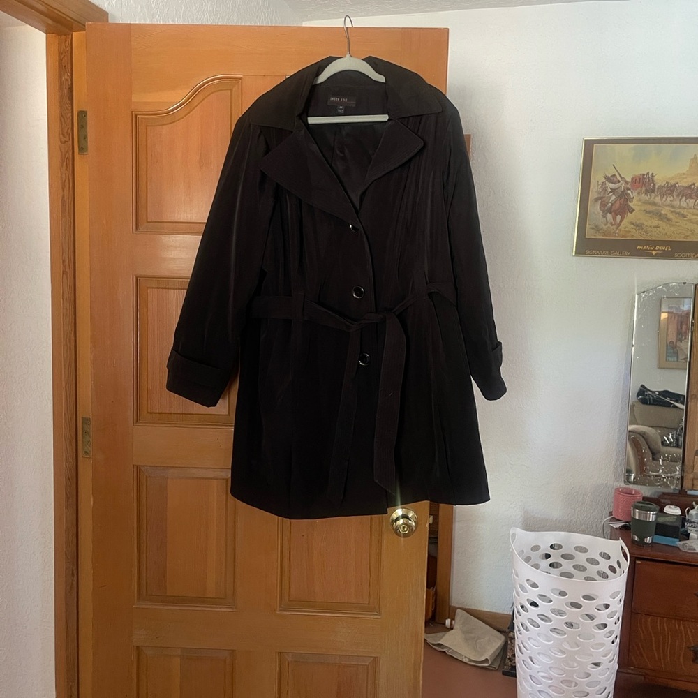 Stylish Women's Black Trench Coat